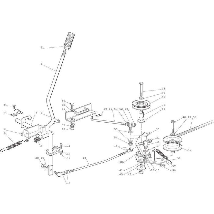 Veer voor Castelgarden - Stiga - Mountfield - Honda - Viking Zitmaaier - Frontmaaier - Trekker Trekveer Veer voor F72 - Estate Senator - TwinCut - TC - TCP - TCR - XT - XX - PT - XHX Serie  Zitmaaier met met 72 of 122 Cm Maaibreedte, onderdeel 