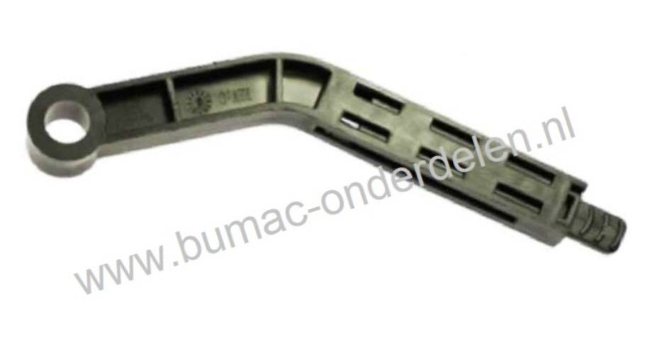 Hendel voor volle Vangbak Indicator, Als Vangbak vol is drukt de Hendel op de Schakelaar waarna er een Geluidsignaal te horen is, Schakelaar Arm voor Husqvarna, Jonsered,Partner en McCulloch Zitmaaiers en Trekkers CT154, CTH164, CTH174, CTH184, CTH194, CT