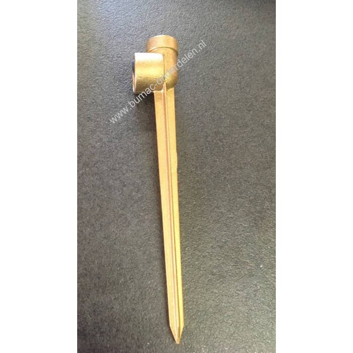 Messing Grondpen voor Sproeier met 1/2 Inch Aansluiting Binnendraad voor Sproeier en 3/4 Inch Binnendraad Aansluiting voor Wateraanvoer