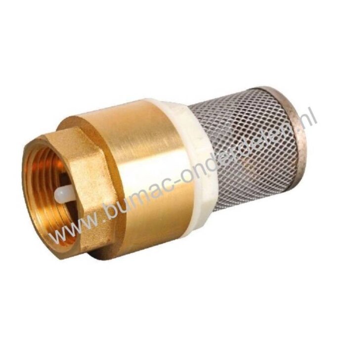 Voetklep 3/4 Inch voor Aanzuigslang van Waterpomp, Tuinpomp, Hydrofoor, Beregenings Installatie, Voetklep voorkomt het leeglopen van de Aanzuigslang, Voetklep met Zuigkorf en Voetventiel Terugslagklep