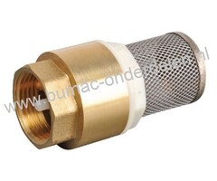 Voetklep 1 1/2 Inch voor Aanzuigslang van Waterpomp, Tuinpomp, Hydrofoor, Beregenings Installatie, Voetklep voorkomt het leeglopen van de Aanzuigslang, Voetklep met Zuigkorf en Voetventiel Terugslagklep