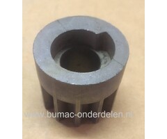 Rondsel Rechts op as Grasveger 14-001 Tandwiel voor Bladveger, Mosveger achter Zitmaaier - Quad - Frontmaaier