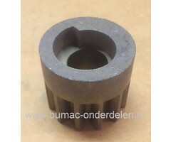 Rondsel Links op as Grasveger 14-001 Tandwiel voor Bladveger, Mosveger achter Zitmaaier - Quad - Frontmaaier