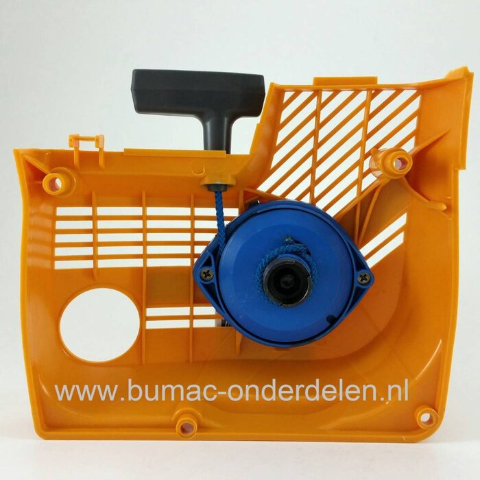 Starter Compleet voor Partner, Husqvaraa K650, K700 Stenenzaag, Bandenzaag, Motorslijper, Doorslijper, Betonzaag, Starterdeksel met Poelie en Startveer Compleet voor K 650, K 700 Handstarter