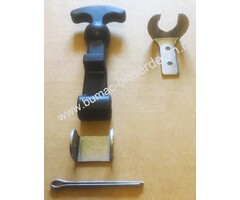 Motorkaprubber met houder Compleet Lengte 120 mm, Bevestigingsrubber
