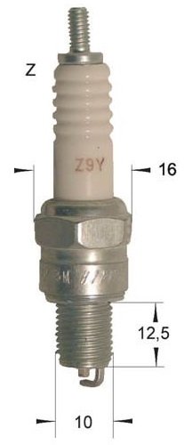 Bougie Z9Y voor Scooter - Bosmaaier - Trimmer - Strimmer - Heggenschaar - Kettingzaag - Bladblazer voor 4 en 2-Takt Motoren, onderdeel, ontstekingskaars
