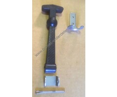 Motorkaprubber met houder Compleet Lengte 155 mm, Bevestigingsrubber