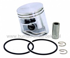 Zuiger voor Stihl MS171 Kettingzaag, Zuiger compleet met Zuigerveren, Pistonpen en Borgclips MS 171 Zuiger compleet Ø 37 mm, onderdeel