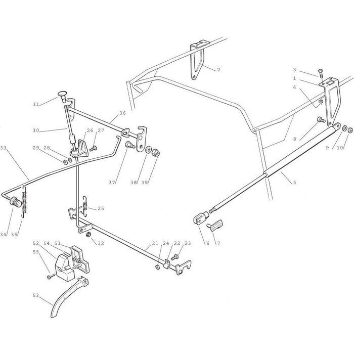 Knop voor Ontgrendeling Vangbak, Castelgarden - Stiga - Alpina - Mountfield, Zitmaaier - Tuintrekker, Castel Garden