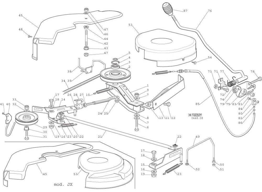 Gaffel voor CASTELGARDEN TC92 - TC102 - TC122 Zitmaaier, voor Gasveer en/of Spannen van Poelie, Castelgarden - Stiga - Mountfield - Alpina, Zitmaaier - Frontmaaier - Tuintrekker, Castel Garden, Vork