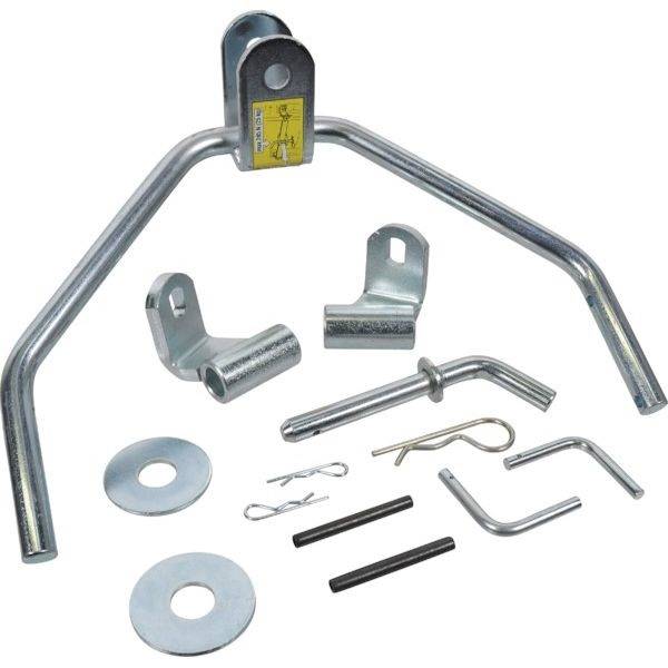 Trekhaak 102 - 122 Cm voor Stiga Estate Pro 20 - Estate Pro 25E - Overland 20 - 25E, Castelgarden - Mountfield - Alpina, Zitmaaier - Frontmaaier - Tuintrekker, Castel Garden