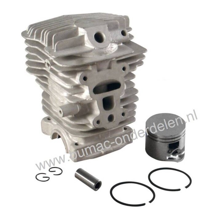 Zuiger met Cilinder voor Stihl MS211 Kettingzaag, Cilinderset Ø 40 mm, Zuiger, Cilinder, Pistonpen, Borgclips, Cylinder set voor Stihl MS 211 Motorzaag onderdeel