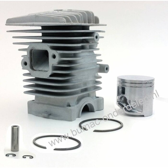 Zuiger met Cilinder voor Stihl MS211 Kettingzaag, Cilinderset Ø 40 mm, Zuiger, Cilinder, Pistonpen, Borgclips, Cylinder set voor Stihl MS 211 Motorzaag onderdeel
