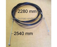 Flexibele Kabel met Bol en Ton Aansluiting voor  Versnellingskabel, Gaskabel, Koppelingskabel, Motorremkabel, Bedieningskabel voor Grasmaaiers, Zitmaaiers, Verticuteermachines, Kooimaaiers, Tuinfrees, Hakfrees