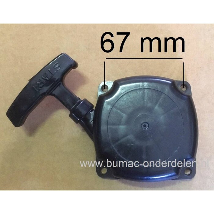 Starter voor Chinese Bosmaaier - Heggenschaar Handstarter onder andere voor Castorama TL43, 43BC, 415, 430, 520 Mitsubishi TL33, TL42, TL52, IKRA, EINHELL, KPC, TCK 43cc Motoren