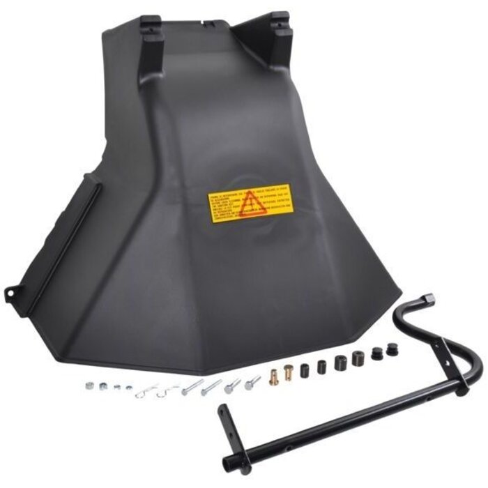 Deflector Compleet met Ophangbeugel voor Castelgarden - Stiga - Mountfield - Alpina - Motec, Zitmaaiers met een Maaibreedte van 92 en 102 Cm, Tuintrekker, Castel Garden, J92 - NJ92, onderdeel