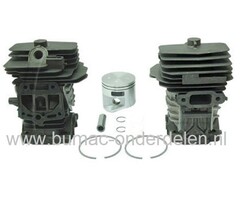 Cilinder met Zuiger Ø 44 mm voor Stihl MS251 Kettingzaag, Cilinder met zuiger, Pistonpen en Borgclips Compleet voor Stihl MS 251 Motorzaag