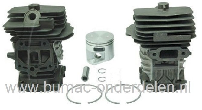 Cilinder met Zuiger Ø 44 mm voor Stihl MS251 Kettingzaag, Cilinder met zuiger, Pistonpen en Borgclips Compleet voor Stihl MS 251 Motorzaag