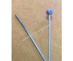 Flexibele Gaskabel 2500 mm - Ø 1,6 mm met Ton Ø 6 mm - 4 mm Hoog, Universele Gaskabel voor Kooimaaier, Grasmaaier Bedieningskabel