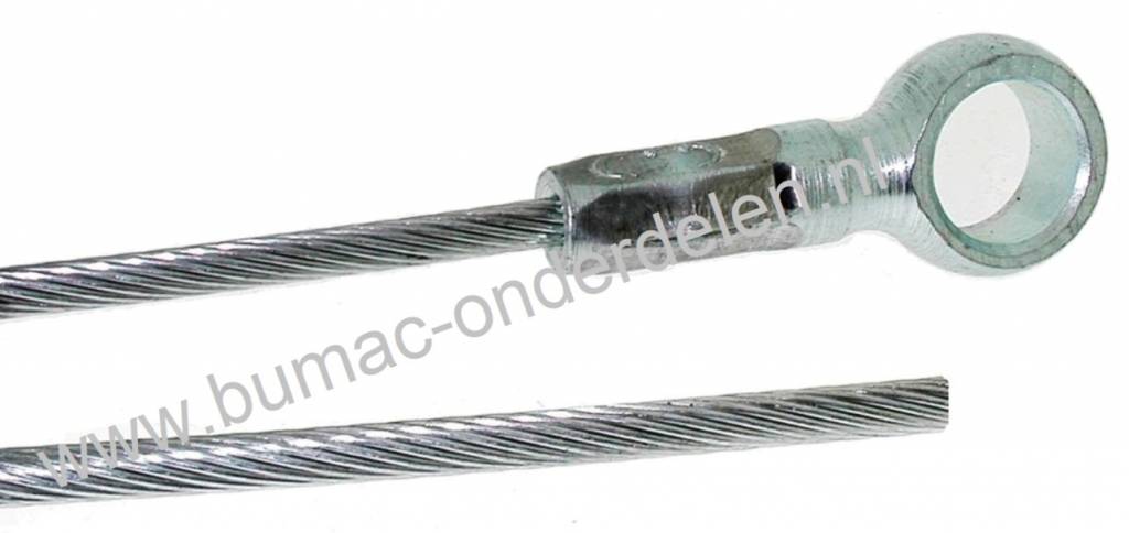 Koppelingskabel met Oog voor Tuinfrees, Grasmaaier, Zitmaaier, Frontmaaier, Kooimaaier, Verticuteermachine, Hakfrees, Veegmachine Bedieningskabel, Versnellingskabel, Differentieelkabel komt onder andere voor op Goldini Tuinfrees Kabel Lengte 2000 mm -  Ø
