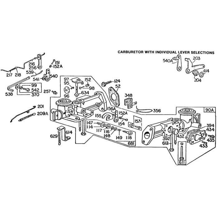 Sproeier voor Briggs and Stratton Motor van 3 T/m 5 Pk zowel Horizontale als Verticale Krukas op Tuinfrees, Verticuteermachine, Kooimaaier, Kantensnijder