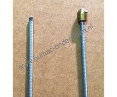 Flexibele Kabel met Cilindervormige uiteinde, Kabel 2500 mm - Ø 3 mm Uiteinde Ø 7,5 mm met een Lengte van 8 mm Universele Soepele Binnenkabel voor Koppelingskabel, Remkabel, Bedieningskabel, Gaskabel Grasmaaier, Zitmaaier, Frontmaaier, Veegmachine, Tuinfr