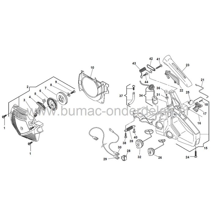 Brandstofdop XC42 - P420 - MC401, Motorzaag, Kettingzaag, Stiga - Castelgarden - Mountfield - Alpina, Benzine Dop, Brandstof Dop, Castel Garden