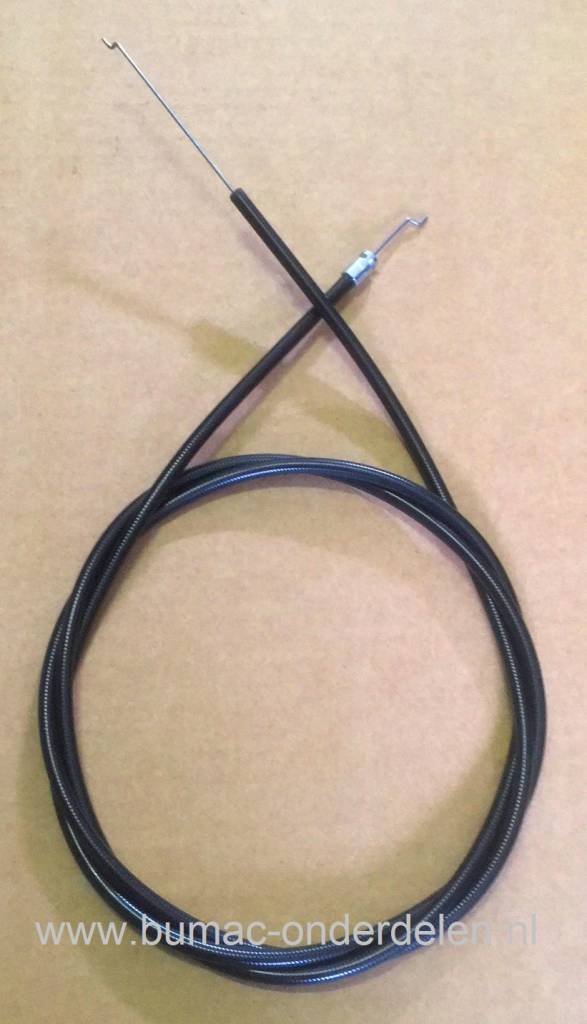 Massieve Kabel Met Z Haak Buitenkabel 1670 mm, Binnenkabel 1800 mm Ø 1,6 mm Gaskabel, Koppelingskabel, Versnellingskabel, Bedieningskabel voor Grasmaaier, Zitmaaier, Tuinfrees, Verticuteermachine, Kooimaaier, Trilplaat