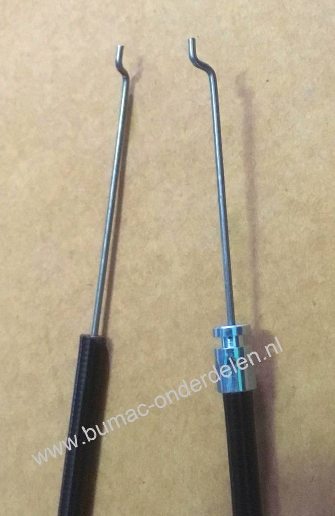 Massieve Kabel Met Z Haak Buitenkabel 1670 mm, Binnenkabel 1800 mm Ø 1,6 mm Gaskabel, Koppelingskabel, Versnellingskabel, Bedieningskabel voor Grasmaaier, Zitmaaier, Tuinfrees, Verticuteermachine, Kooimaaier, Trilplaat