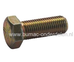 Mesbout 3/8x24 Lengte 25,4 mm voor MTD - Wolf - Yardman - Cub Cadet - Bolens - White, Zitmaaier, Frontmaaier, Tuintrekker onderdeel