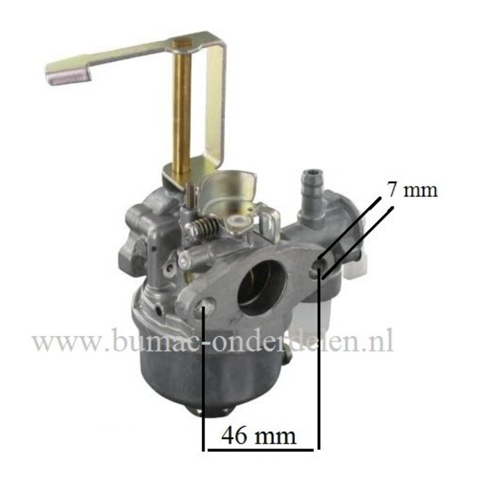 Carburateur voor Briggs and Stratton Motoren met een Horizontale Krukas en 6,5 PK, Kloofmachine - Houtversnipperaar - Aggregaat - Generator - Trilplaat - Waterpomp - Tuinfrees Carburator