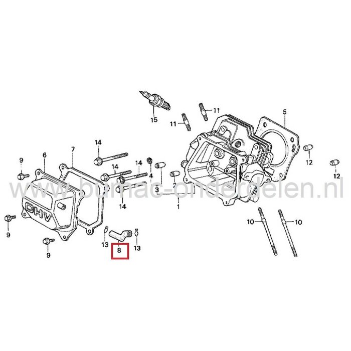 Ontluchtingsslang voor Honda GX110, GX120, GX140 en GX160 Motor, Slang tussen Klepdeksel en Luchtfilterhuis Honda GX 110, GX 120, GX 140, GX 160 Motor op Trilplaat, Tuinfrees, Kantensnijder, Kooimaaier, Generator, Aggregaat, Waterpomp, Hogedrukreiniger