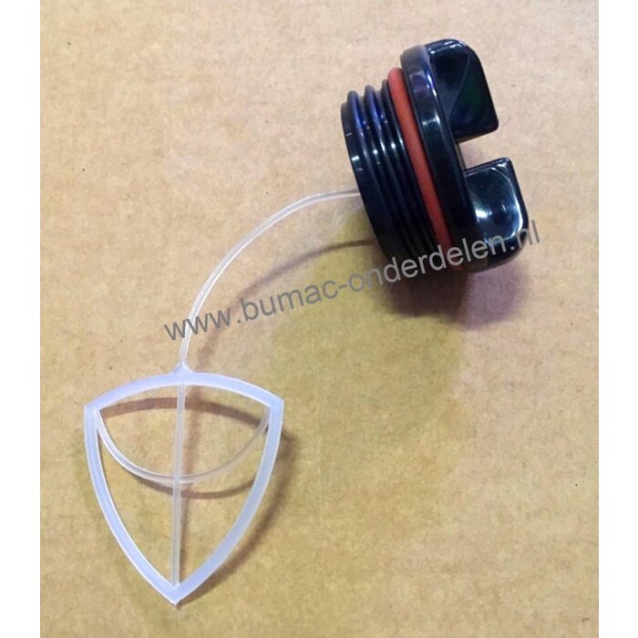 Benzinedop voor Dolmar en Makita Bandenzaag, Bosmaaier PC6412S, PC6412D, PC6414S, PC7312S, PC7314S, 8114, 8116 Stenenzaag, Motorslijper, Doorslijper, Betonzaag Brandstofdop, MS3310, MS4010, MS4510 Tankdop PC 6412 S, PC 6412 D, PC 6414 S, PC 7312 S, PC 731