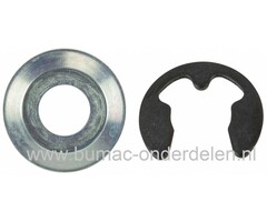 Clip met Borgplaat voor As Ø12 mm Stihl Kettingzaag, Motorzaag, Clip - Plaat voor het Monteren van Koppelingstrommel Stihl 088, MS780 en MS880 Veiligheidsring,  Veiligheidsplaat met Borgveer MS 780, MS 880