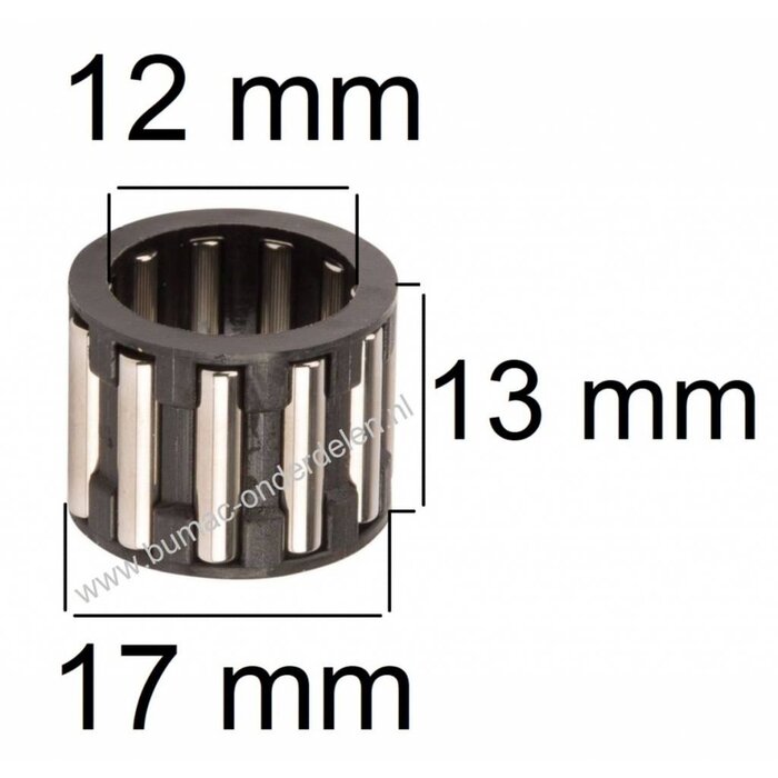 Naaldlager voor Koppelingstrommel van Stihl 084 - 088 - MS780, MS880 Kettingzaag MS 780, MS 880 Koppelingslager 12x17x13 mm Lager voor Drijfstang van Stihl TS700 - TS800 Motorslijper, Betonzaag