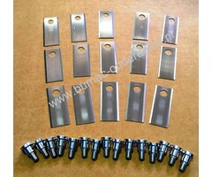 Set Messen 15 Stuks en Schroeven voor BELROBOTICS en ETESIA Robotmaaier, BELROBOTICS Big Mow, Green Mow, Parc Mow en ETESIA ETM44, ETM65, ETM105 Grasmaaier Robot Mower, Accu Maaier Messenset