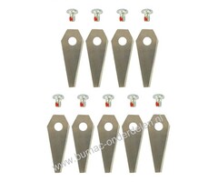 Set Messen voor Bosch Robotmaaier Indego 800, Indego 1000, Indego 1100, Indego 1200, Indego 1300 Connect Messenset met Schroeven Verpakt per 9 Stuks voor Maairobot, Grasmaaier