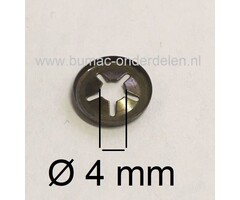 Asklemring  - Starlock Borgring Binnen Ø 4 mm - Buiten Ø 11 mm voor Grasmaaier, Zitmaaier, Frontmaaier, Quad, Tuintrekker, Kooimaaier, Tuinfrees, Minikraan, Werktuigen