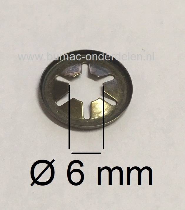 Asklemring  - Starlock Borgring Binnen Ø 6 mm - Buiten Ø 15 mm voor Grasmaaier, Zitmaaier, Frontmaaier, Quad, Tuintrekker, Kooimaaier, Tuinfrees, Minikraan, Werktuigen