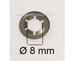 Asklemring  - Starlock Borgring Binnen Ø 8 mm - Buiten Ø 15 mm voor Grasmaaier, Zitmaaier, Frontmaaier, Quad, Tuintrekker, Kooimaaier, Tuinfrees, Minikraan, Werktuigen