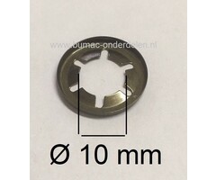 Asklemring  - Starlock Borgring Binnen Ø 10 mm - Buiten Ø 18 mm voor Grasmaaier, Zitmaaier, Frontmaaier, Quad, Tuintrekker, Kooimaaier, Tuinfrees, Minikraan, Werktuigen
