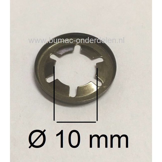 Asklemring  - Starlock Borgring Binnen Ø 10 mm - Buiten Ø 18 mm voor Grasmaaier, Zitmaaier, Frontmaaier, Quad, Tuintrekker, Kooimaaier, Tuinfrees, Minikraan, Werktuigen