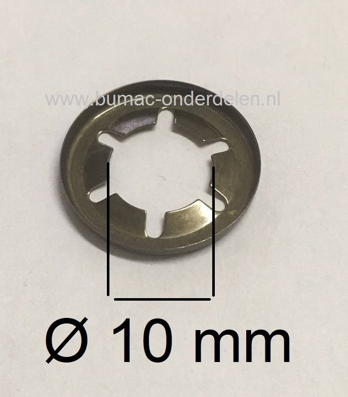 Asklemring  - Starlock Borgring Binnen Ø 10 mm - Buiten Ø 18 mm voor Grasmaaier, Zitmaaier, Frontmaaier, Quad, Tuintrekker, Kooimaaier, Tuinfrees, Minikraan, Werktuigen