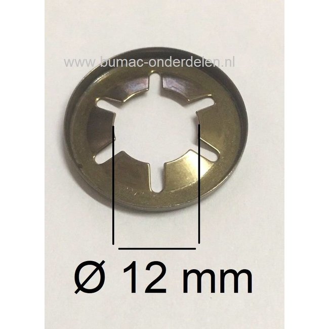 Asklemring - Starlock Borgring Binnen Ø 12 mm - Buiten Ø 25 mm voor Grasmaaier, Zitmaaier, Frontmaaier, Quad, Tuintrekker, Kooimaaier, Tuinfrees, Minikraan, Werktuigen