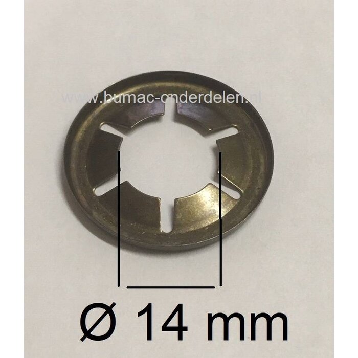 Asklemring - Starlock Borgring Binnen Ø 14 mm - Buiten Ø 28 mm voor Grasmaaier, Zitmaaier, Frontmaaier, Quad, Tuintrekker, Kooimaaier, Tuinfrees, Minikraan, Werktuigen