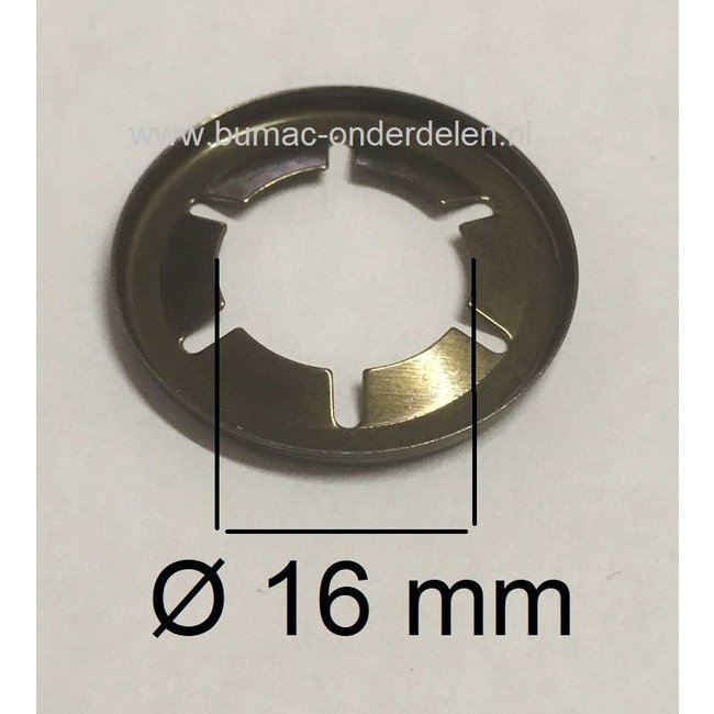 Asklemring - Starlock Borgring Binnen Ø 16 mm - Buiten Ø 28 mm voor Grasmaaier, Zitmaaier, Frontmaaier, Quad, Tuintrekker, Kooimaaier, Tuinfrees, Minikraan, Werktuigen