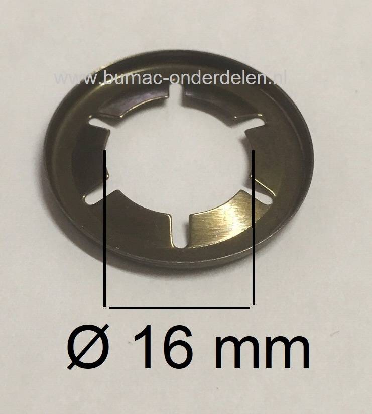 Asklemring - Starlock Borgring Binnen Ø 16 mm - Buiten Ø 28 mm voor Grasmaaier, Zitmaaier, Frontmaaier, Quad, Tuintrekker, Kooimaaier, Tuinfrees, Minikraan, Werktuigen