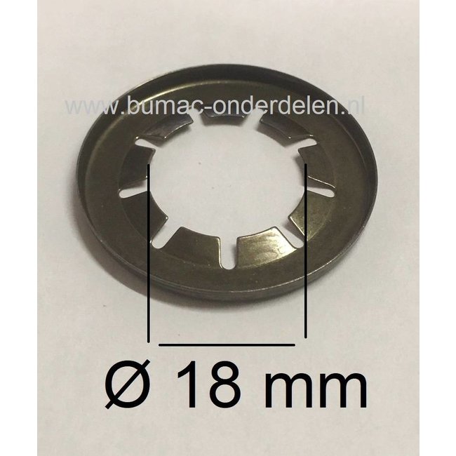 Asklemring - Starlock Borgring Binnen Ø 18 mm - Buiten Ø 37 mm voor Grasmaaier, Zitmaaier, Frontmaaier, Quad, Tuintrekker, Kooimaaier, Tuinfrees, Minikraan, Werktuigen