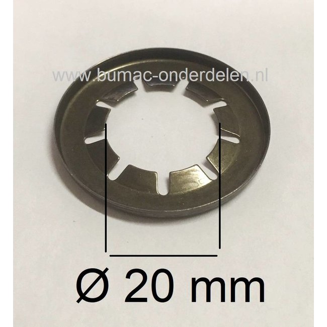 Asklemring - Starlock Borgring Binnen Ø 20 mm - Buiten Ø 37 mm voor Grasmaaier, Zitmaaier, Frontmaaier, Quad, Tuintrekker, Kooimaaier, Tuinfrees, Minikraan, Werktuigen