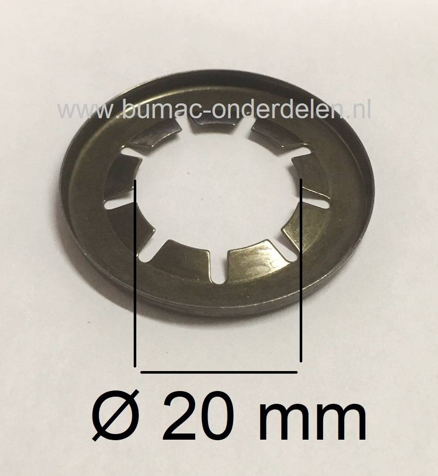 Asklemring - Starlock Borgring Binnen Ø 20 mm - Buiten Ø 37 mm voor Grasmaaier, Zitmaaier, Frontmaaier, Quad, Tuintrekker, Kooimaaier, Tuinfrees, Minikraan, Werktuigen